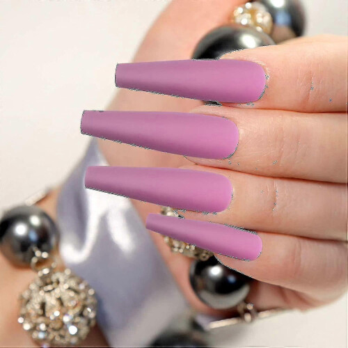 100 Pieces Matte Extra Long Ballerina Press On Nails Coffin False Nails 2