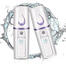 2-Pack Nano Facial Mister, Portable Face Steamer with Mirror