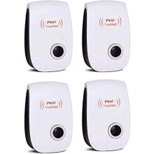 Paquete de 4 repelentes ultrasónicos de plagas para ratones, ratas, insectos, mosquitos, cucarachas y hormigas. Repelente electrónico enchufable.