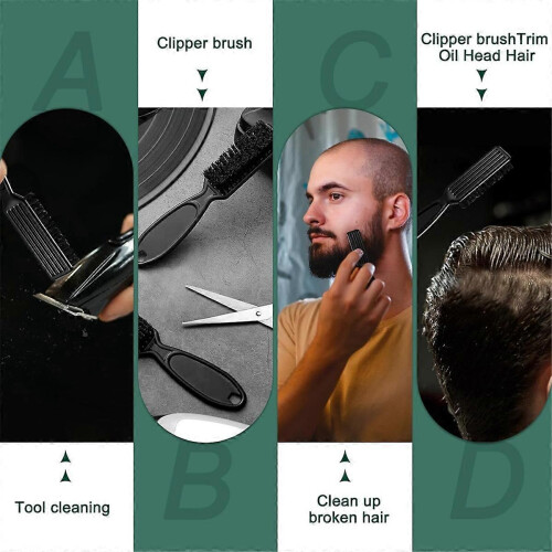 50 Pcs Barber Clipper Cleaning Brushes Plastic Handle Nylon Bristles compatible with H 2