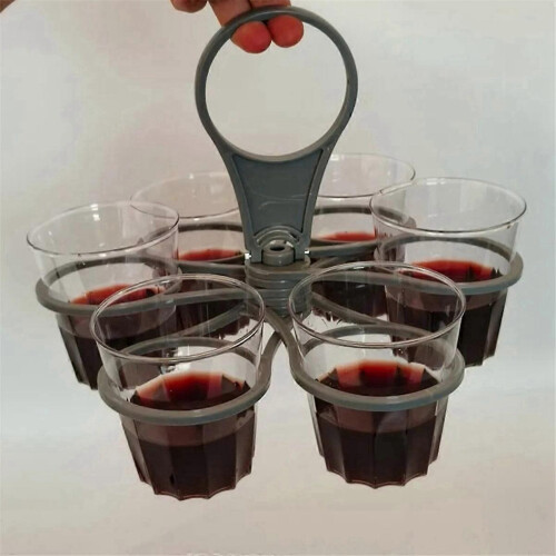 5pcs Foldable Rotating Glass Coffee Cup Plastic Portable Cup Holder 6 Sticks Cup Lifter 1