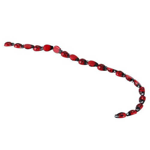 20Pcs Red Ladybug Lampwork Glass Spacer Beads 15x10mm 1