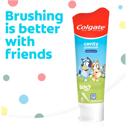 Colgate Colgate Kids Bluey Toothpaste 4 Pack, 4.6 Oz 1