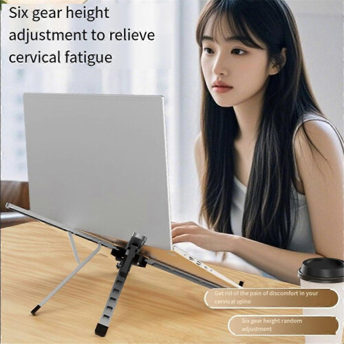 Foldable Laptop Stand, Portable Computer Base with Heightening and Heat Dissipation Function 2