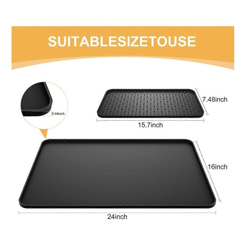 Tapete para cafeteira de 40 x 60 cm (15,75 x 23,6 polegadas) compatível com bancadas e com tapete removível para secar louça. 1
