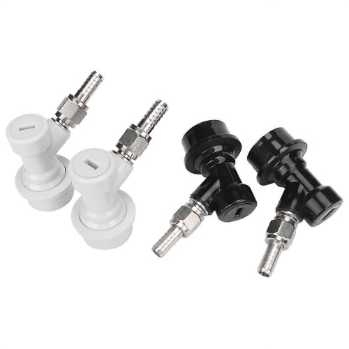 4PCS Threaded Ball Lock Keg Fittings Plastic Connector with Adapter Clamp 2