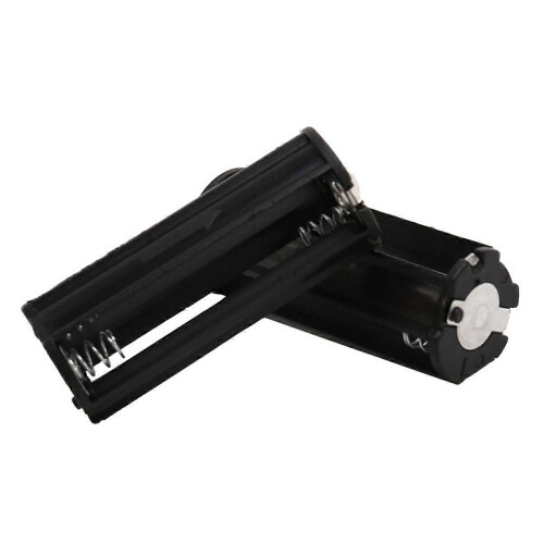 2pcs black battery holders compatible with 3 x 1.5V AAA batteries, compatible with flashlight 1