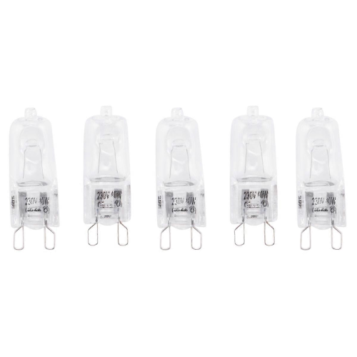 20Pcs G9 Halogen Light Bulbs,40W Clear Halogen Lamps Dimmable,2800K 1