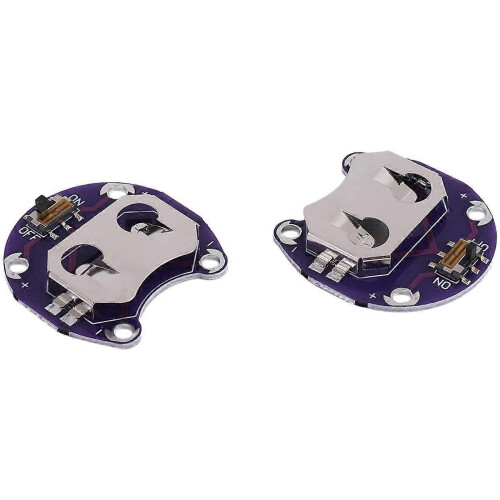 2 x Button Cell Battery Compartments with Switch compatible with CR2032 2