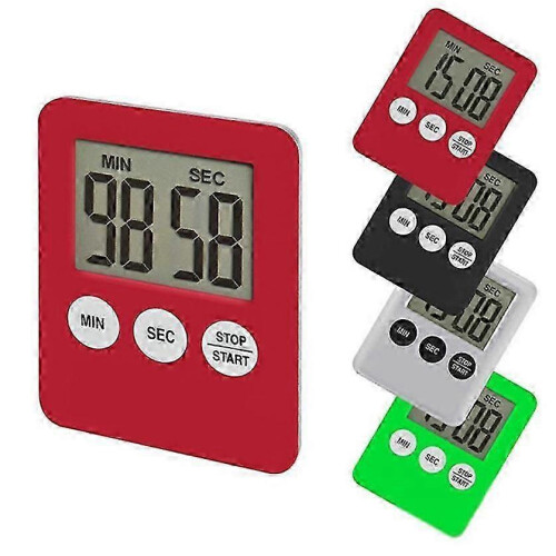 Thin LCD Digital Screen Kitchen Timer Square Cooking Count Up Countdown Alarm Magnet Clock 1