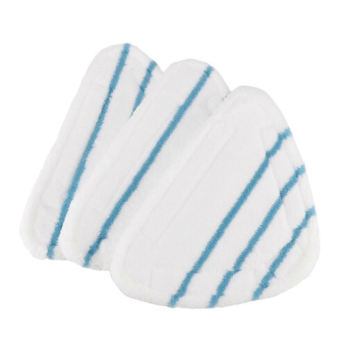 3-piece Steam Cleaner Replacement Pads Triangular Washable Microfiber Mop Head Pads 1