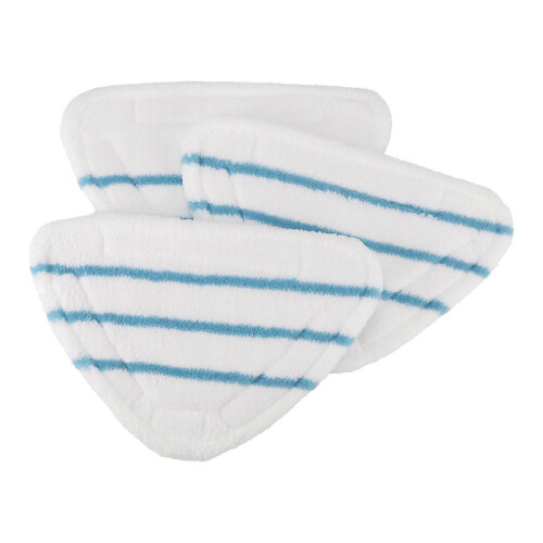 3-piece Steam Cleaner Replacement Pads Triangular Washable Microfiber Mop Head Pads 2