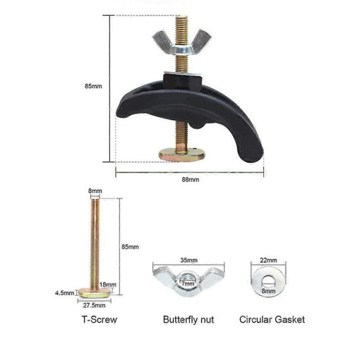 4pcs CNC Milling Machine Press Plate Clamps compatible with T-slot Worktable 1