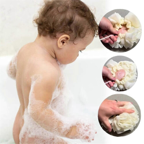 2-in-1 Bath Loofah Sponge, Exfoliating and Gently Cleansing, Dual Function 2