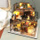 Ξύλινο μίνι κιτ DIY για κουκλόσπιτο με φώτα LED 4