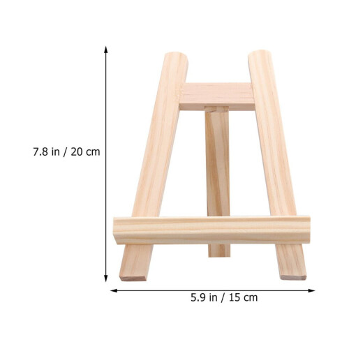 Wooden Display Easel Triangle Stand for Tabletop Cards 1