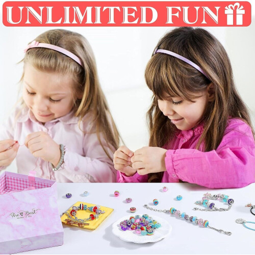 Armbandstillverkningskit för flickor 5-12 år 2