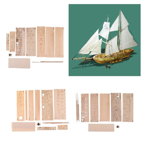Treseilbåtmodellsett – «America» Racing Yacht 2