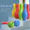 Mini Bowling Set Kids Plastic 10 Pins 2 Balls 2