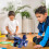 2-in-1 Dinosaurier-Transformationsauto-Spielzeug, ABS, Trägheitsantrieb 4