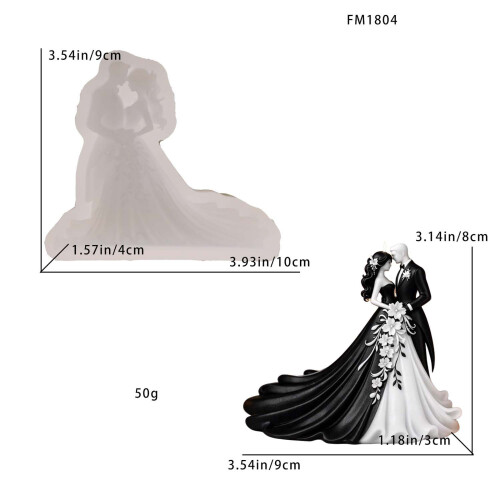 Valentinstag-Kerzen-Silikonform, Kuss-Paar-Figur, Silikonformen 2