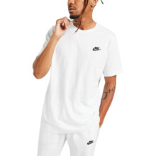 (White, M) Nike AR4997 Mens Club T Shirts Short Sleeve Retro