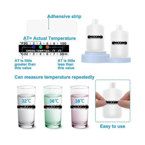 14Pcs Urine Test Complete Kits,2 Portable Empty Bottles,10 Adhesive Temperature Sensitive Test Stri 2
