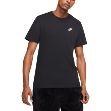 (Black, XL) Nike AR4997 Mens Club T Shirts Short Sleeve Retro