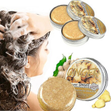 (Ginger) 2pcs Ginger Hair Regrowth Shampoo Bar, Natural Organic Ginger Shampoo Bar Promotes Hair Growth Anti Hair Loss