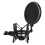 Professional Microphone Shock Mount with Shield Articulating Head Holder Stand Bracket compatible with Studio 3