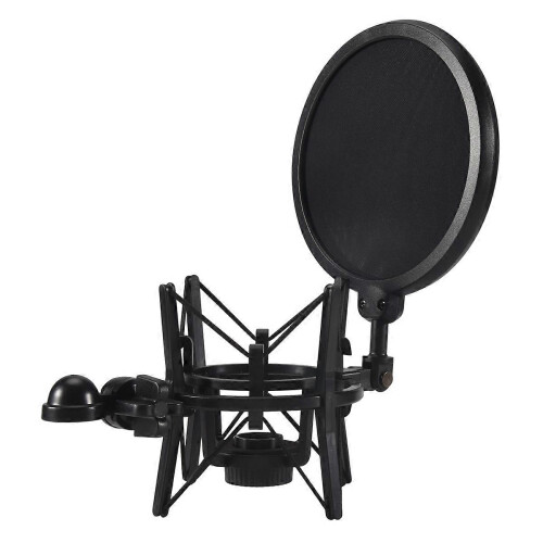 Professional Microphone Shock Mount with Shield Articulating Head Holder Stand Bracket compatible with Studio 2