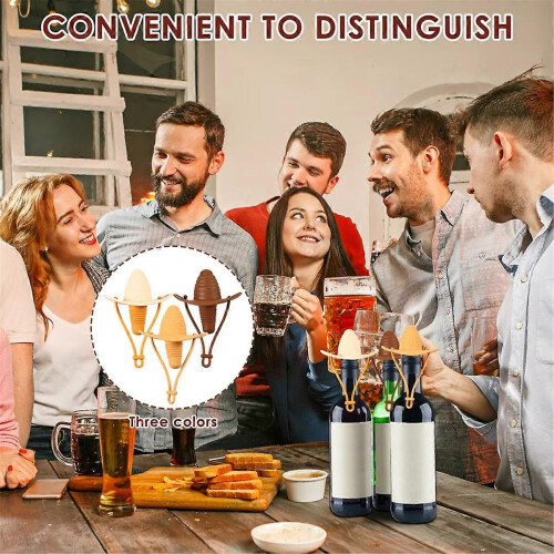 3 Pcs Silicone Leakproof Cowboy Hat Shape Wine Bottle Stoppers 1