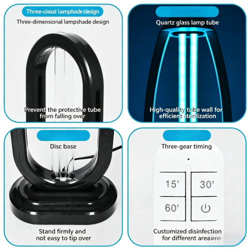 UVC Lamp Ozone Kills Bed Bugs 3 Timer Settings w/ Remote Control Germicidal 1