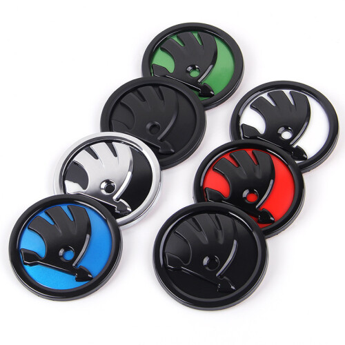 emblemi per auto Skoda compatibili con 80 mm e 90 mm tiaogu 1