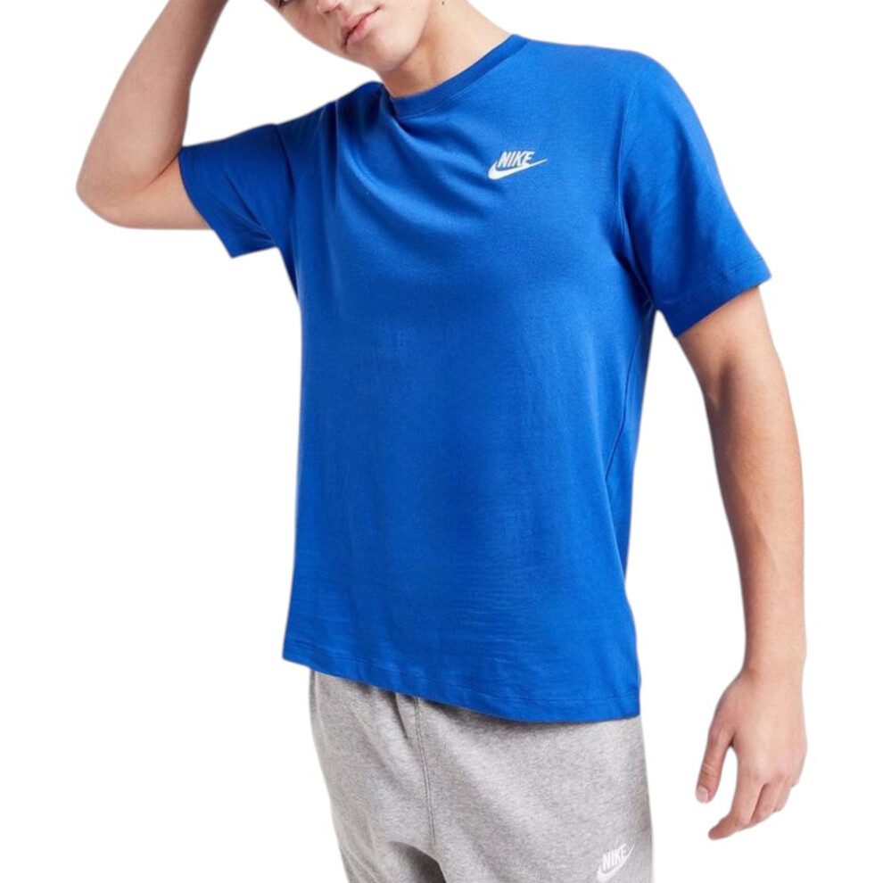 Nike (, M) Ar4997 Mens Club T Shirts Short Sleeve Retro Blue