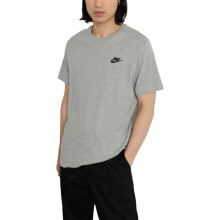 (Grey, M) Nike AR4997 Mens Club T Shirts Short Sleeve Retro