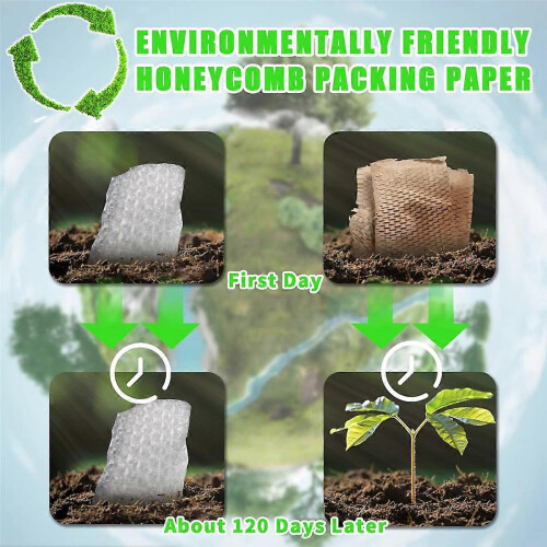 Honeycomb Packing Paper Sheets with 1.6X Stretchability compatible with Moving Shipping 2