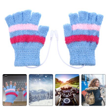 Rękawiczki wełniane z podgrzewaniem USB do pisania i użytku na zewnątrz