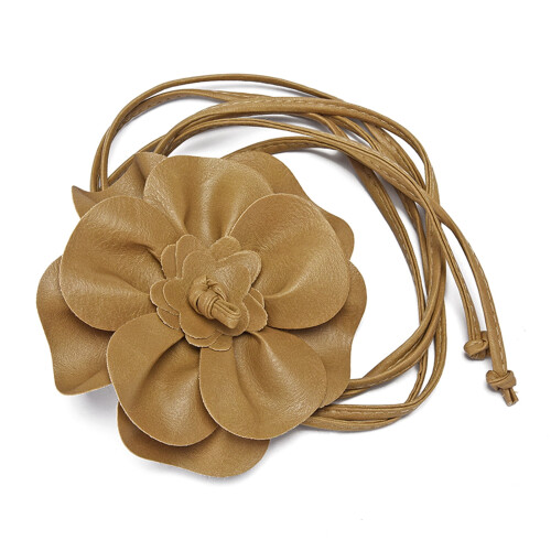 Blomsterbælte til kvinder i kunstlæder i boho-stil