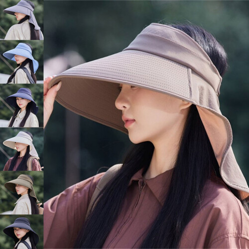 Breathable Adjustable Sun Visors Hat For Men Women Water-Blue 1