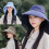 Multi Color Adjustable Outdoor Bucket Hat Lightweight-Navy blue 3