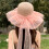 Lovely Double Layer Sun Hat with Lace Ruffle-Milky white 5