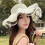 Lovely Double Layer Sun Hat with Lace Ruffle-Milky white 6