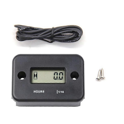 Waterproof Inductive LCD Digital Hour Meter Timer compatible with Bike Motorcycle ATV Snowmobile Engine 1