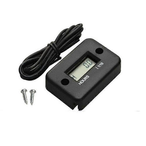 Waterproof Inductive LCD Digital Hour Meter Timer compatible with Bike Motorcycle ATV Snowmobile Engine 2