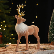 Christmas Reindeer Ornament Brown Plush 11.02x7.87x2.76 in