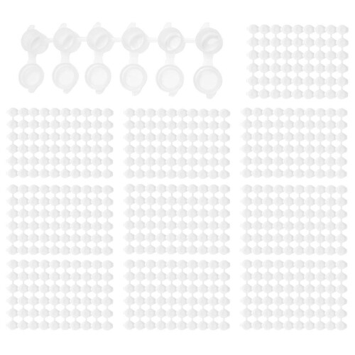 100 Strips 600 Pots Empty Clear Plastic Paint Strips Cup Storage Containers for Painting Craft 2