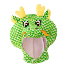 Pălărie de dragon de pluș verde - Accesoriu de cap pentru cosplay pentru adulți și copii