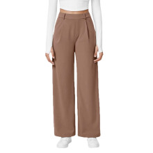 Women's wide-leg stretch work pants, business casual-Camel XL