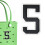 Bogg Bag Charm Number5 PVC-tilbehør 1